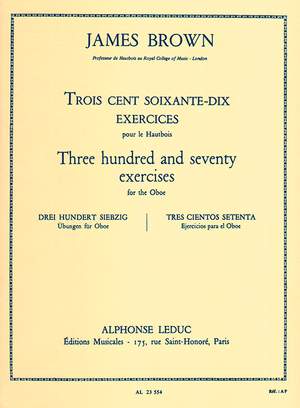 James Brown: Three Hundred And Seventy Exercices For The Oboe