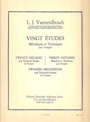 Louis Julien Vannetelbosch: 20 Etudes Mélodiques et Techniques