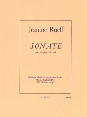 Jeanine Rueff: Sonate pour saxophone alto seul