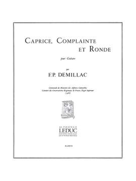 Demillac: Caprice Complainte Et Ronde