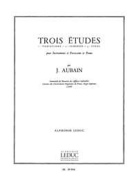 Jean Aubain: 3 Etudes pour Instruments à Percussion et piano