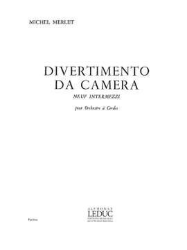 Michel Merlet: Michel Merlet: Divertimento da Camera Op.17