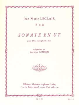 Jean-Marie Leclair: Sonata en Ut pour deux saxophones seuls