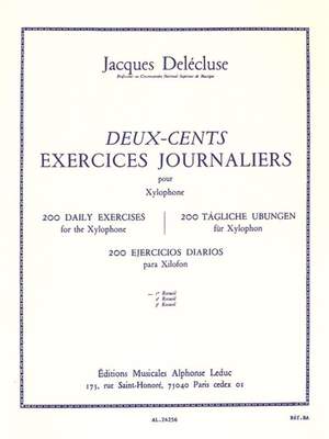 Jacques Delécluse: 200 Exercices Journaliers pour xylophone