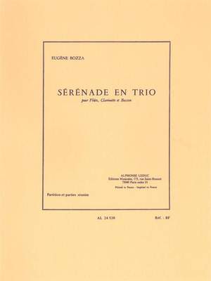 Eugène Bozza: Sérénade En Trio