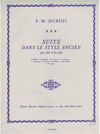 Pierre-Max Dubois: Suite dans le Style ancien for Alto Recorder Solo