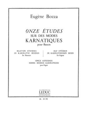 Eugène Bozza: 11 Etudes sur des Môdes karnatiques