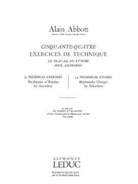 Alain Abbott: 54 Exercices Techniques
