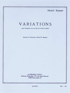 Henri Büsser: Variations Op. 53 pour trompette et orchestre