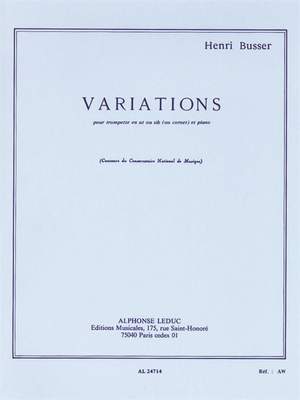 Henri Büsser: Variations Op. 53 pour trompette et orchestre