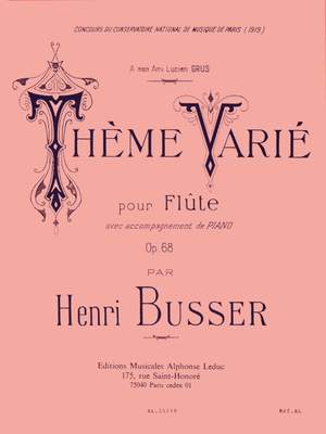 Henri Büsser: Theme Varie Opus 68