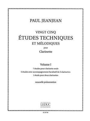 Paul Jeanjean: 25 etudes Techniques et Melodiques Vol.1
