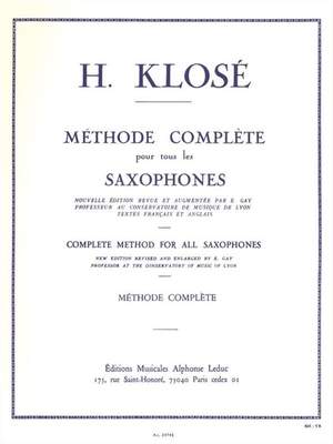 Hyacinthe-Eléonore Klosé: Méthode complète pour tous les saxophones