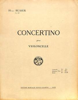 Henri Büsser: Concertino Op80Bis