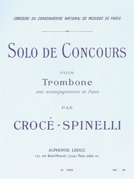 Bernard Croce-Spinelli: Solo De Concours