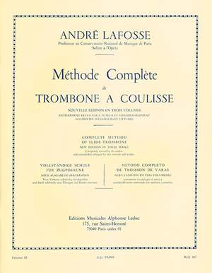 André Lafosse: Méthode de Trombone, Volume 3