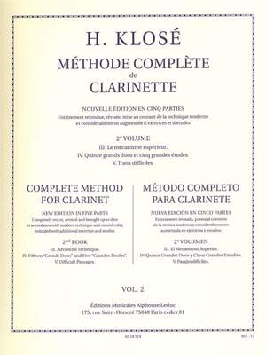 Hyacinthe-Eléonore Klosé: Méthode Complète de Clarinette Volume 2