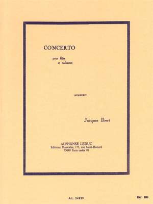Jacques Ibert: Concerto For Flute And Orchestra
