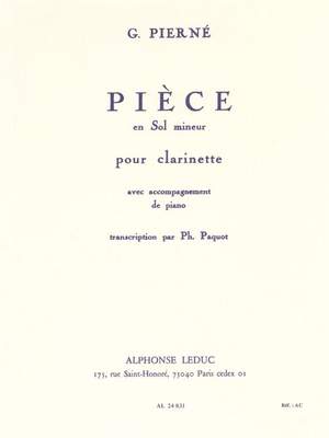 Gabriel Pierné: Pièce in G minor (Clarinet)