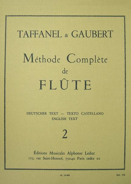 Paul Taffanel: Méthode complète de flûte - VOL. 2