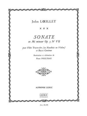 Jean-Baptiste Loeillet: John Loeillet: Sonate Op.3, No.7 in E minor