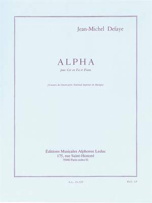 Jean-Michel Defaye: Alpha pour cor en Fa et piano