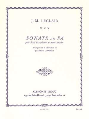 Jean-Marie Leclair: Sonata in F