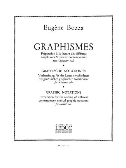 Eugène Bozza: Graphismes