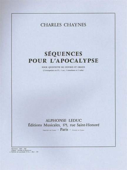 Charles Chaynes: Sequences Pour L'Apocalypse