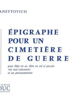 Daniele Zanettovich: Epigraphe pour une Cimetiere de Guerre