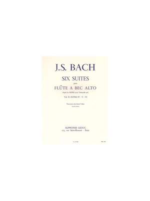 Johann Sebastian Bach: 6 Suites pour flûte a bec alto Vol.2 No.4-6
