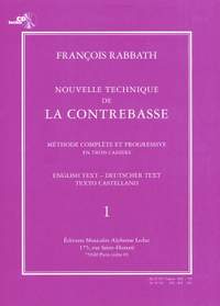 François Rabbath: Nouvelle Technique de la Contrebasse, Cahier 1