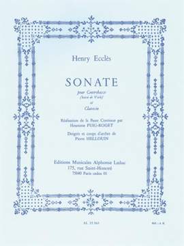 Henry Eccles: Sonate (Double Bass/Harpsichord)