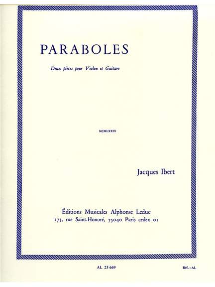 Jacques Ibert: Paraboles