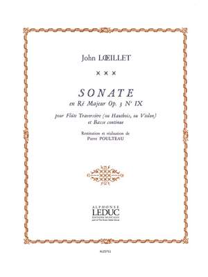 Jean-Baptiste Loeillet: Sonate Op. 3 No. 9 In D