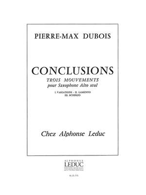 Pierre-Max Dubois: Conclusions, 3 Mouvements