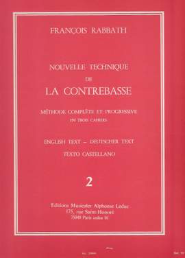 François Rabbath: Nouvelle Technique de la Contrebasse, Cahier 2