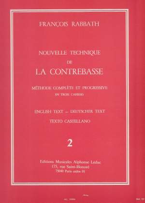 Fran&#x00E7;ois&#x20;Rabbath&#x3A;&#x20;Nouvelle&#x20;Technique&#x20;de&#x20;la&#x20;Contrebasse,&#x20;Cahier&#x20;2