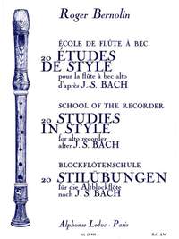 Johann Sebastian Bach: 20 Etudes De Style