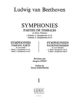 Ludwig van Beethoven: Symphonies - Timpani Parts Vol.1
