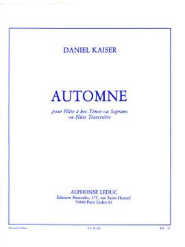 Hermann Josef Kaiser: Automne for Flute or Recorder Solo