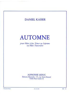 Hermann Josef Kaiser: Automne for Flute or Recorder Solo