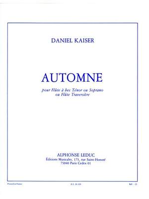 Hermann Josef Kaiser: Automne for Flute or Recorder Solo