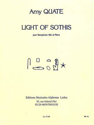 Amy Quate: Light of Sothis for Alto Saxophone and Piano