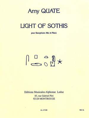 Amy Quate: Light of Sothis for Alto Saxophone and Piano