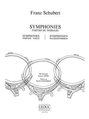 Franz Schubert: Franz Peter Schubert: Symphonies - Timpani Parts