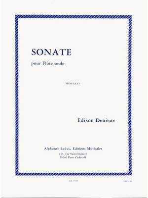 Edison Denisov: Sonata For Solo Flute