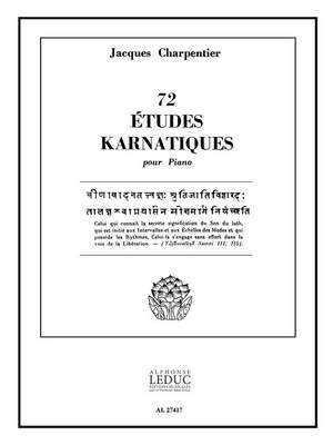 Jacques Charpentier: 75 Études Karnatiques Cycle 09