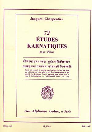 Jacques Charpentier: 72 Études Karnatiques Cycle 10