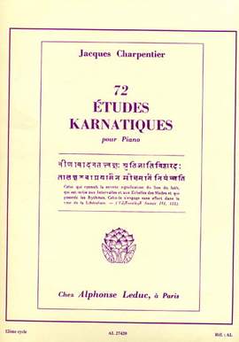 Jacques Charpentier: 72 Études Karnatiques Cycle 12